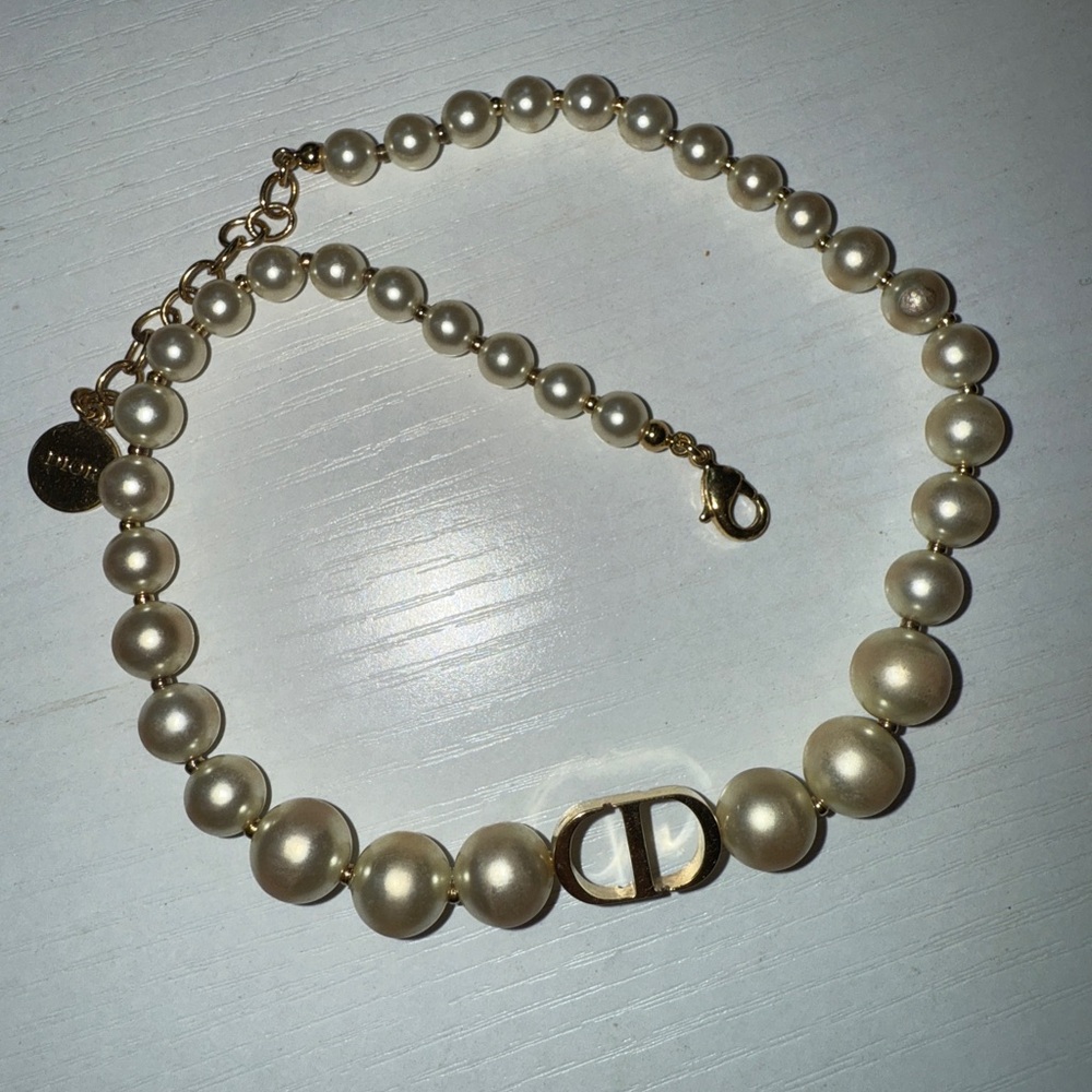Receipt included Dior Pearl Choker Christian Dior